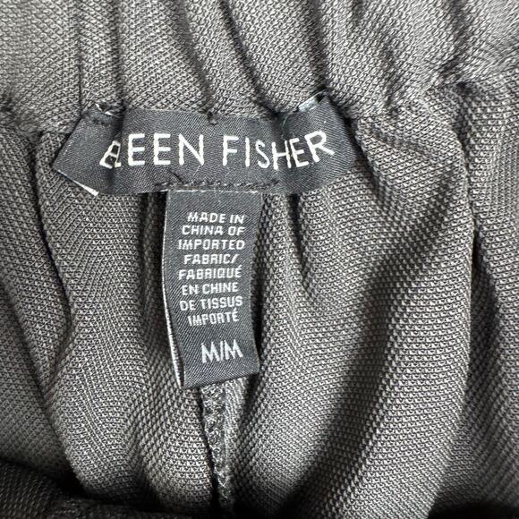 Eileen Fisher Tencel Wide Leg Pull On Pants Gray S16WTG Sandwashed Cropped - Picture 4 of 9